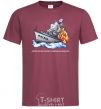 Men's T-Shirt Negative surfacing burgundy фото
