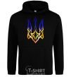Men`s hoodie The coat of arms is on fire black фото