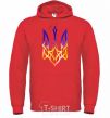 Men`s hoodie The coat of arms is on fire bright-red фото