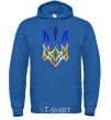 Men`s hoodie The coat of arms is on fire royal фото