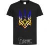Kids T-shirt The coat of arms is on fire black фото