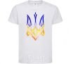 Kids T-shirt The coat of arms is on fire White фото