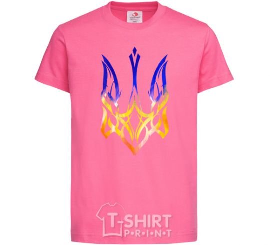 Kids T-shirt The coat of arms is on fire heliconia фото
