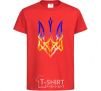 Kids T-shirt The coat of arms is on fire red фото
