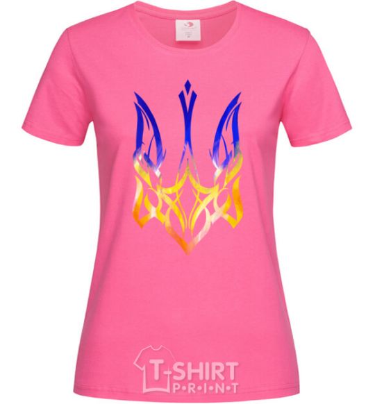 Женская футболка Герб палає Ярко-розовый фото