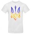 Men's T-Shirt The coat of arms is on fire White фото