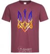 Men's T-Shirt The coat of arms is on fire burgundy фото