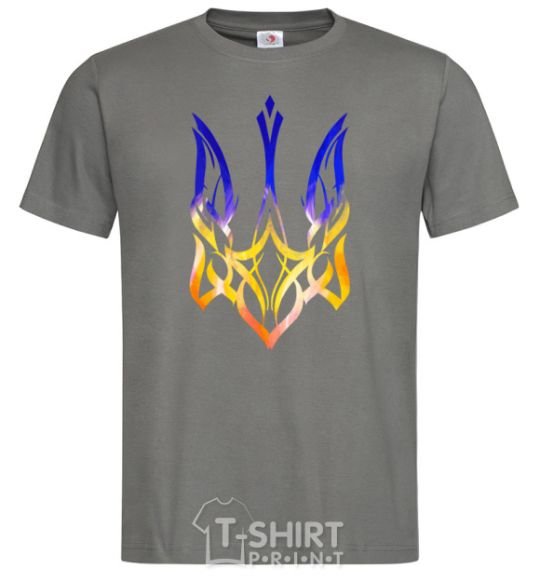 Men's T-Shirt The coat of arms is on fire dark-grey фото