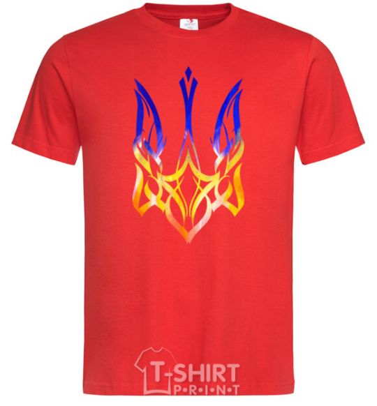 Men's T-Shirt The coat of arms is on fire red фото