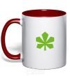 Mug with a colored handle Kashtan Kyiv red фото