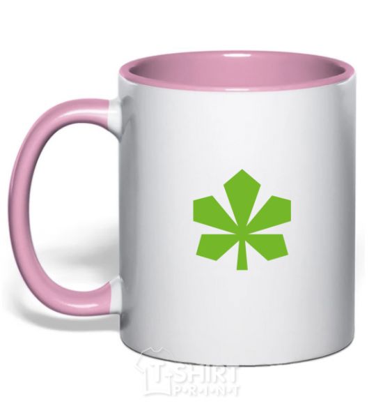 Чашка с цветной ручкой Каштан Київ Нежно розовый фото