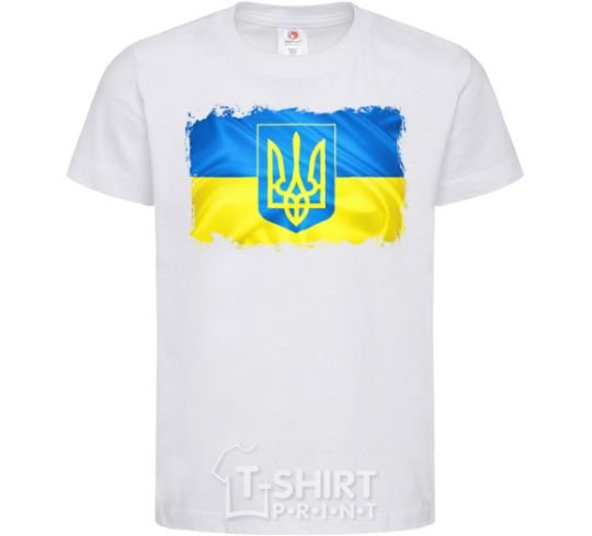 Детская футболка Прапор України з подряпинами Белый фото