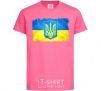 Kids T-shirt The flag of Ukraine with scratches heliconia фото