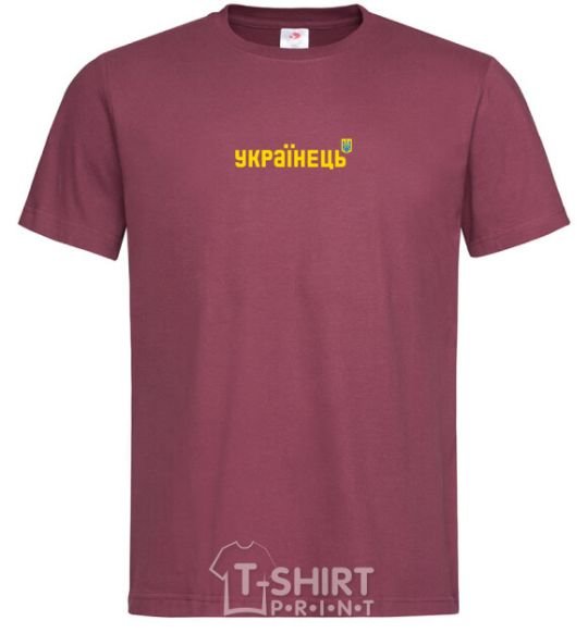 Men's T-Shirt Ukrainian burgundy фото