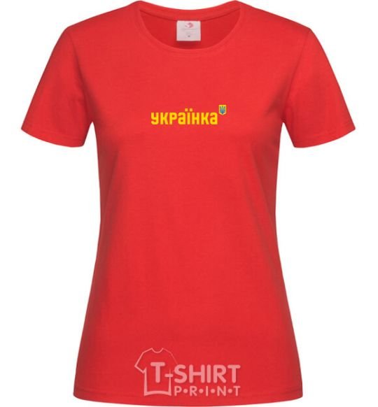 Women's T-shirt Ukrainian V.1 red фото
