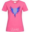 Женская футболка Герб птах блакитний Ярко-розовый фото