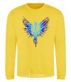 Sweatshirt The coat of arms is a blue bird yellow фото
