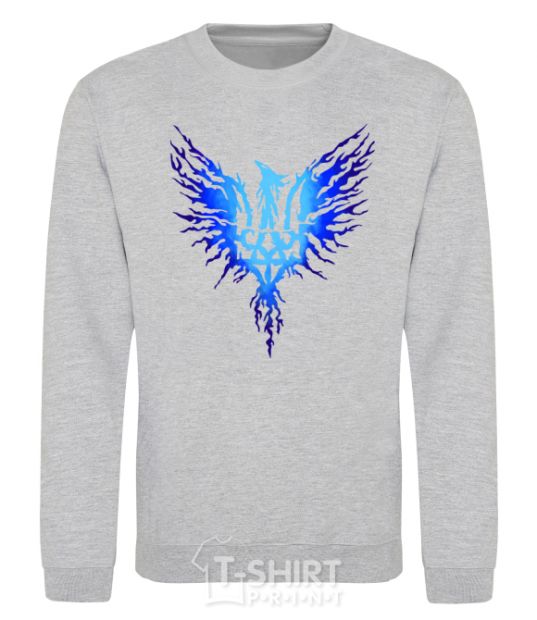 Sweatshirt The coat of arms is a blue bird sport-grey фото