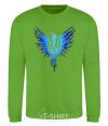 Sweatshirt The coat of arms is a blue bird orchid-green фото
