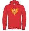 Men`s hoodie Coat of arms bird yellow bright-red фото