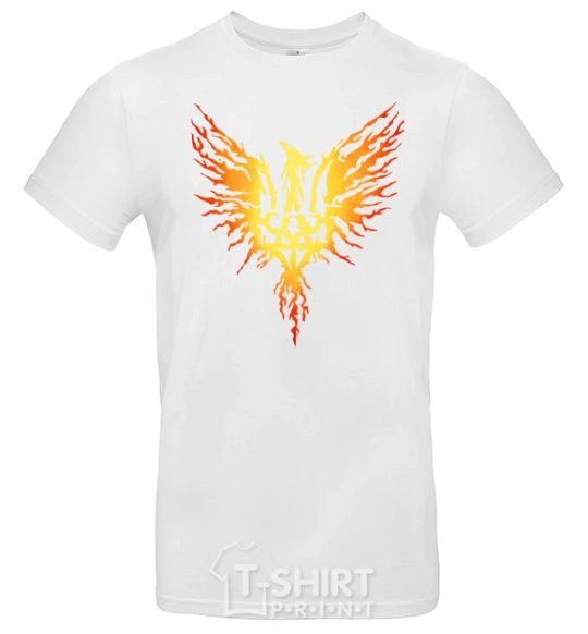 Men's T-Shirt Coat of arms bird yellow White фото