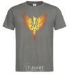 Men's T-Shirt Coat of arms bird yellow dark-grey фото