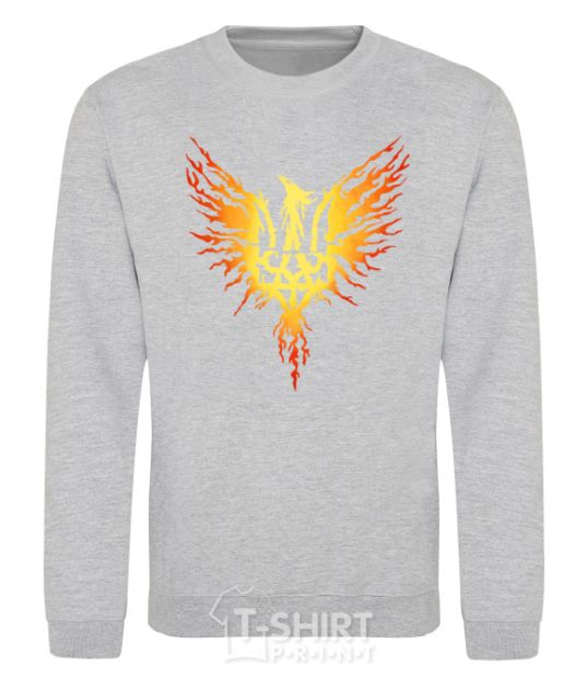 Sweatshirt Coat of arms bird yellow sport-grey фото