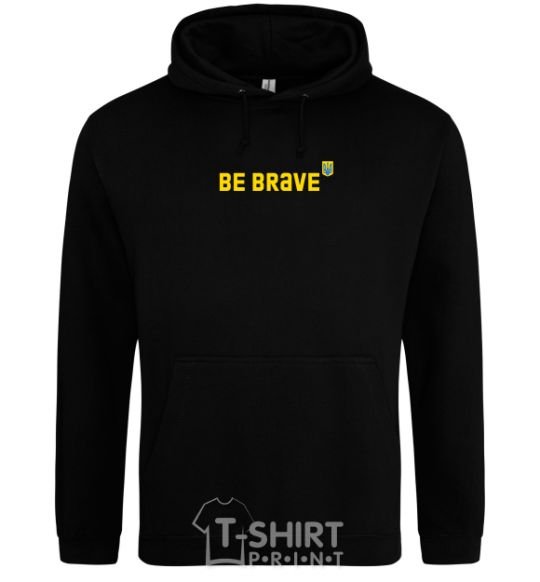 Men`s hoodie be brave Embroidery black фото