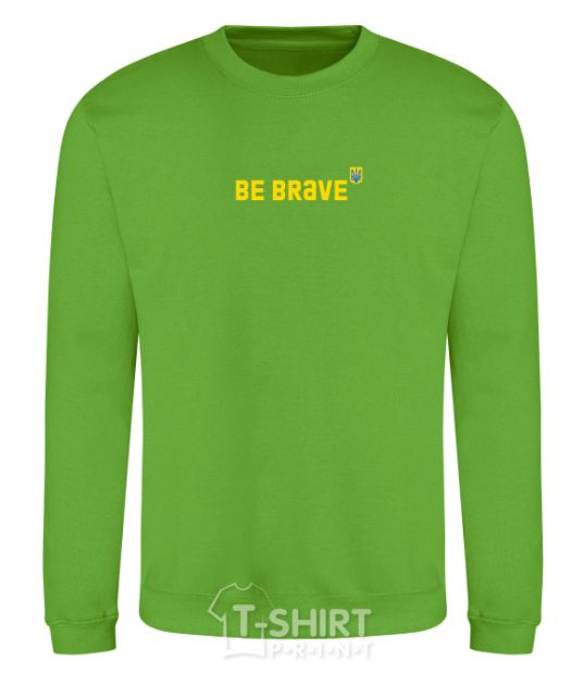Sweatshirt be brave Embroidery orchid-green фото