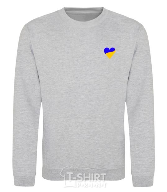 Sweatshirt Heart flag Embroidery sport-grey фото