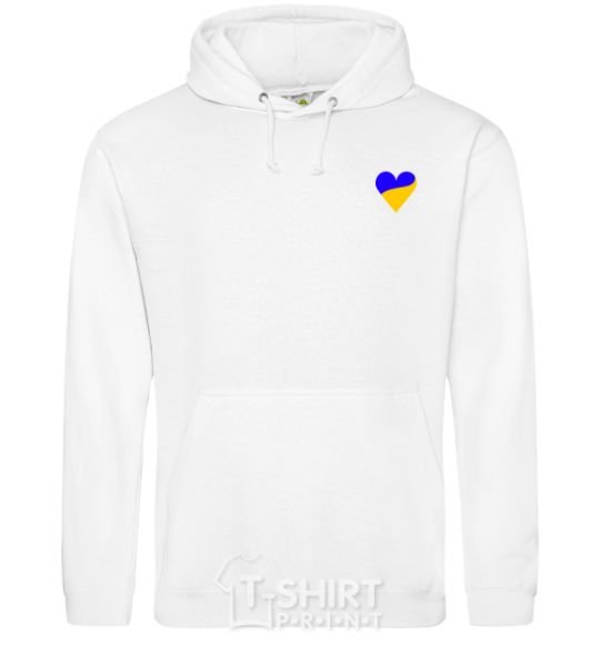 Men`s hoodie Heart flag Embroidery White фото