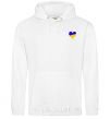 Men`s hoodie Heart flag Embroidery White фото