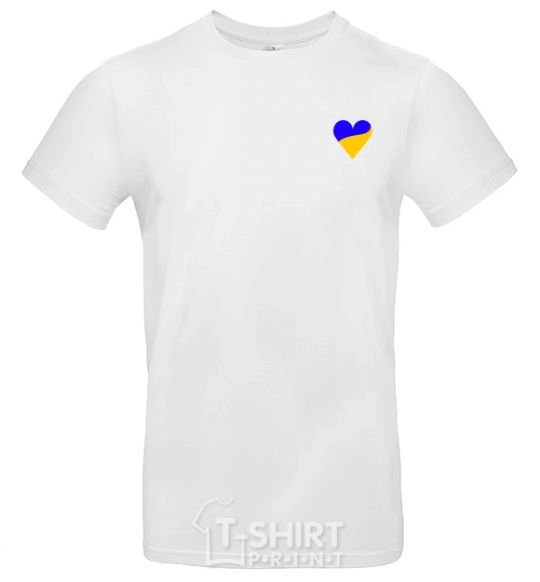 Men's T-Shirt Heart flag Embroidery White фото