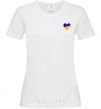 Women's T-shirt Heart flag Embroidery White фото