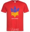 Men's T-Shirt Glory to Ukraine glory to heroes red фото