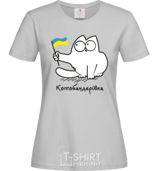 Women's T-shirt Kotobanderivka grey фото