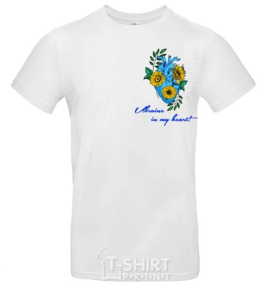 Men's T-Shirt Ukraine in my heart White фото