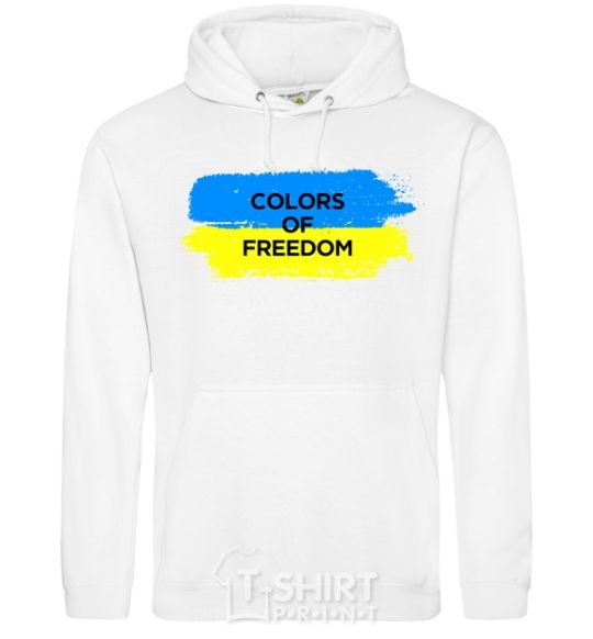 Мужская толстовка (худи) Colors of freedom Белый фото