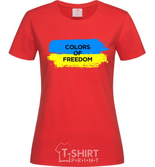 Женская футболка Colors of freedom Красный фото