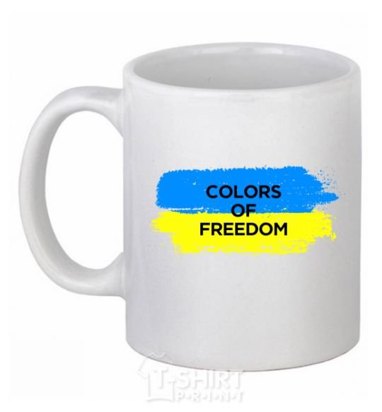 Ceramic mug Colors of freedom White фото