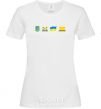 Women's T-shirt Ukraine pixel elements White фото