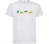Kids T-shirt Ukraine pixel elements White фото