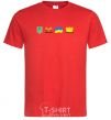 Men's T-Shirt Ukraine pixel elements red фото
