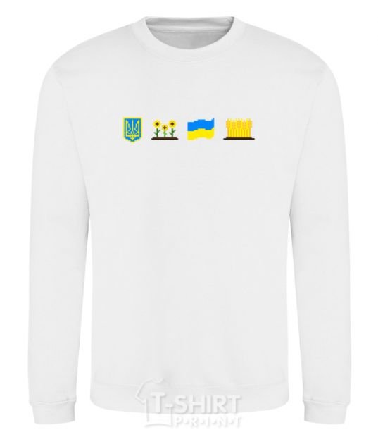Sweatshirt Ukraine pixel elements White фото
