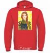 Men`s hoodie Save UA Zakhystychna bright-red фото