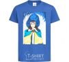 Детская футболка Дівчина ангел України Ярко-синий фото