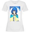 Women's T-shirt The girl is an angel of Ukraine White фото