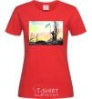 Women's T-shirt Thank you Take care of yourself red фото