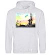 Men`s hoodie Thank you Take care of yourself sport-grey фото