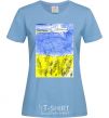 Women's T-shirt Airplane Mriya sky-blue фото